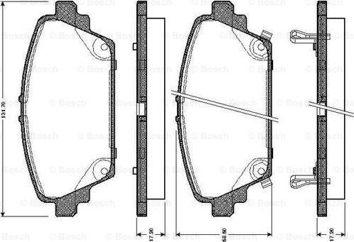 BOSCH 0 986 TB2 340 - Bremsbelagsatz, Scheibenbremse alexcarstop-ersatzteile.com