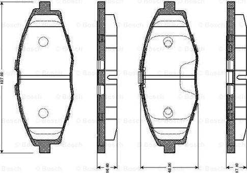 BOSCH 0 986 TB2 342 - Bremsbelagsatz, Scheibenbremse alexcarstop-ersatzteile.com