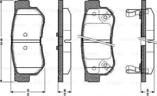 BOSCH 0 986 TB2 369 - Bremsbelagsatz, Scheibenbremse alexcarstop-ersatzteile.com