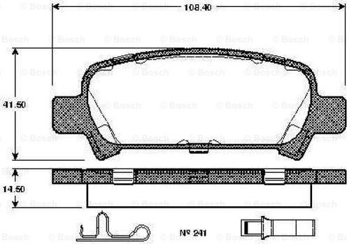 BOSCH 0 986 TB2 360 - Bremsbelagsatz, Scheibenbremse alexcarstop-ersatzteile.com