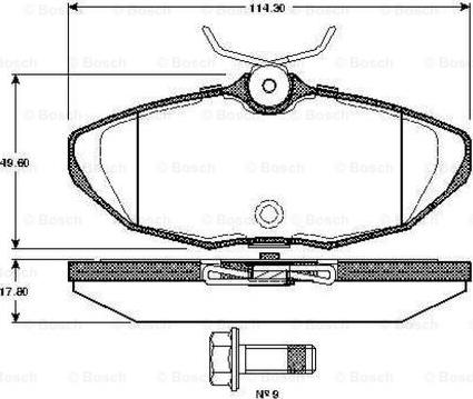 BOSCH 0 986 TB2 363 - Bremsbelagsatz, Scheibenbremse alexcarstop-ersatzteile.com