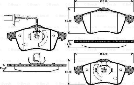 BOSCH 0 986 TB2 304 - Bremsbelagsatz, Scheibenbremse alexcarstop-ersatzteile.com