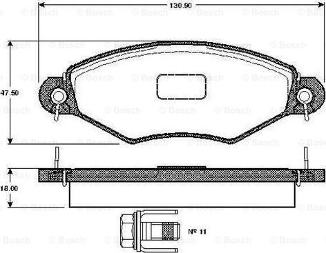 BOSCH 0 986 TB2 315 - Bremsbelagsatz, Scheibenbremse alexcarstop-ersatzteile.com