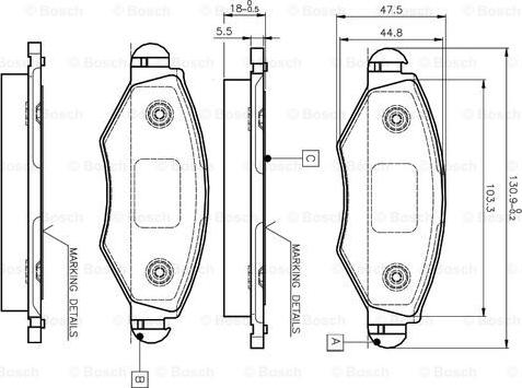 BOSCH 0 986 TB2 316 - Bremsbelagsatz, Scheibenbremse alexcarstop-ersatzteile.com