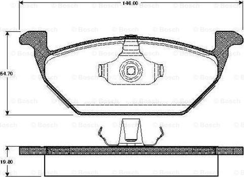 BOSCH 0 986 TB2 313 - Bremsbelagsatz, Scheibenbremse alexcarstop-ersatzteile.com