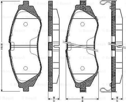 BOSCH 0 986 TB2 317 - Bremsbelagsatz, Scheibenbremse alexcarstop-ersatzteile.com