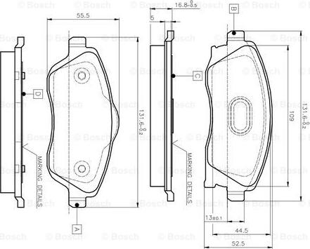 BOSCH 0 986 TB2 381 - Bremsbelagsatz, Scheibenbremse alexcarstop-ersatzteile.com