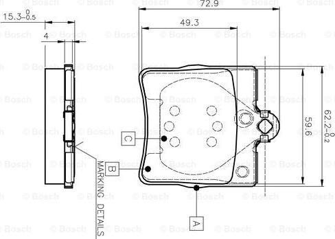 BOSCH 0 986 TB2 334 - Bremsbelagsatz, Scheibenbremse alexcarstop-ersatzteile.com