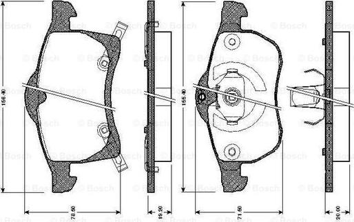 BOSCH 0 986 TB2 335 - Bremsbelagsatz, Scheibenbremse alexcarstop-ersatzteile.com