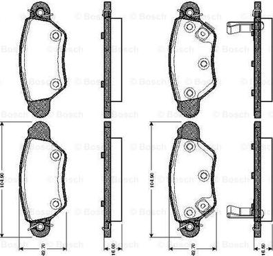 BOSCH 0 986 TB2 336 - Bremsbelagsatz, Scheibenbremse alexcarstop-ersatzteile.com