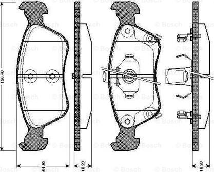 BOSCH 0 986 TB2 332 - Bremsbelagsatz, Scheibenbremse alexcarstop-ersatzteile.com