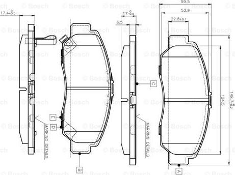 BOSCH 0 986 TB2 371 - Bremsbelagsatz, Scheibenbremse alexcarstop-ersatzteile.com