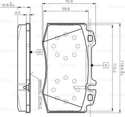 BOSCH 0 986 TB2 377 - Bremsbelagsatz, Scheibenbremse alexcarstop-ersatzteile.com