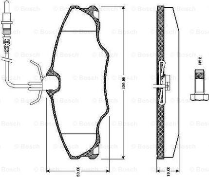 BOSCH 0 986 TB2 296 - Bremsbelagsatz, Scheibenbremse alexcarstop-ersatzteile.com