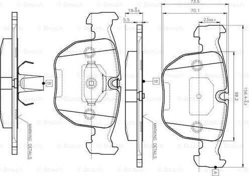 BOSCH 0 986 TB2 292 - Bremsbelagsatz, Scheibenbremse alexcarstop-ersatzteile.com