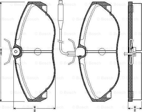 BOSCH 0 986 TB2 261 - Bremsbelagsatz, Scheibenbremse alexcarstop-ersatzteile.com