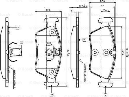 BOSCH 0 986 TB2 209 - Bremsbelagsatz, Scheibenbremse alexcarstop-ersatzteile.com