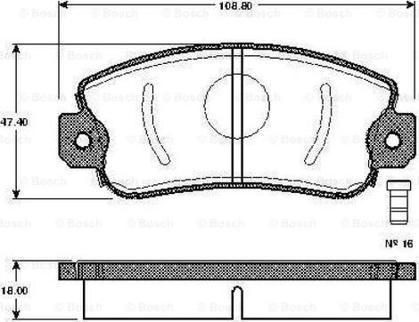 BOSCH 0 986 TB2 201 - Bremsbelagsatz, Scheibenbremse alexcarstop-ersatzteile.com