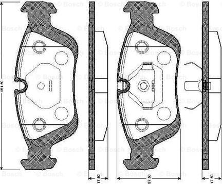 BOSCH 0 986 TB2 208 - Bremsbelagsatz, Scheibenbremse alexcarstop-ersatzteile.com