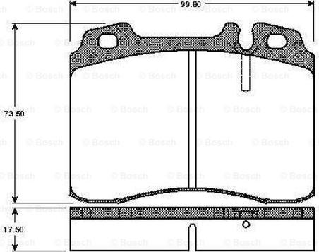 BOSCH 0 986 TB2 203 - Bremsbelagsatz, Scheibenbremse alexcarstop-ersatzteile.com