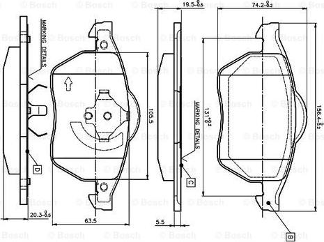 BOSCH 0 986 TB2 214 - Bremsbelagsatz, Scheibenbremse alexcarstop-ersatzteile.com