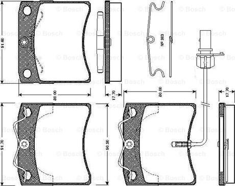 BOSCH 0 986 TB2 210 - Bremsbelagsatz, Scheibenbremse alexcarstop-ersatzteile.com