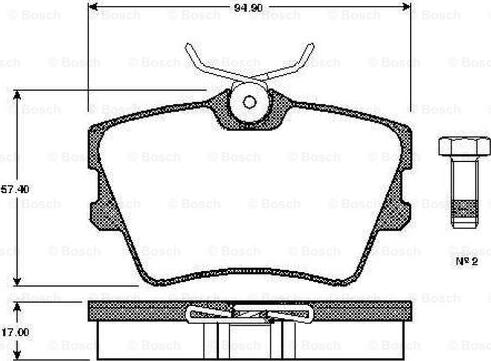 BOSCH 0 986 TB2 289 - Bremsbelagsatz, Scheibenbremse alexcarstop-ersatzteile.com