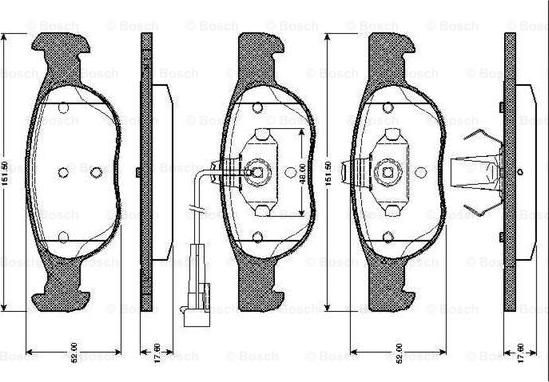 BOSCH 0 986 TB2 285 - Bremsbelagsatz, Scheibenbremse alexcarstop-ersatzteile.com