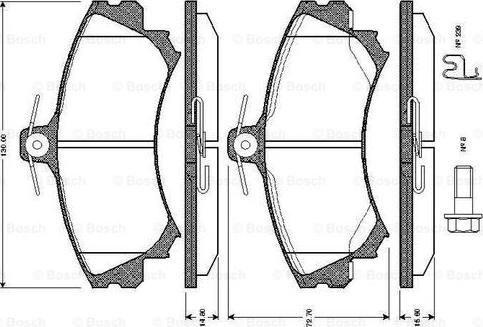 BOSCH 0 986 TB2 288 - Bremsbelagsatz, Scheibenbremse alexcarstop-ersatzteile.com