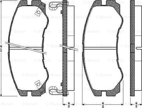 BOSCH 0 986 TB2 234 - Bremsbelagsatz, Scheibenbremse alexcarstop-ersatzteile.com