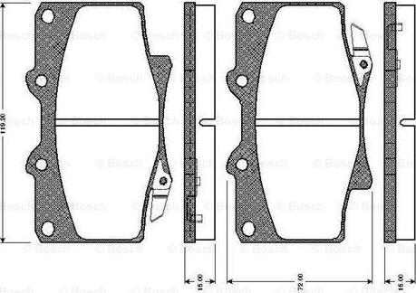 BOSCH 0 986 TB2 238 - Bremsbelagsatz, Scheibenbremse alexcarstop-ersatzteile.com