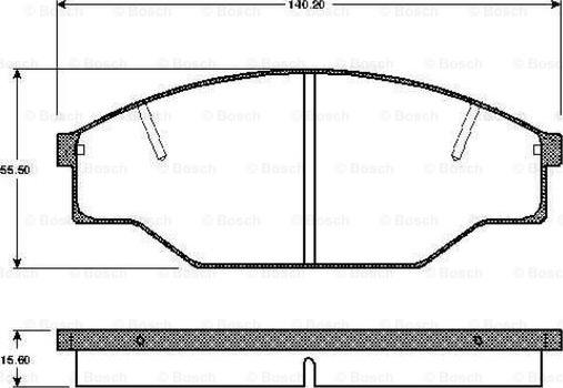 BOSCH 0 986 TB2 224 - Bremsbelagsatz, Scheibenbremse alexcarstop-ersatzteile.com