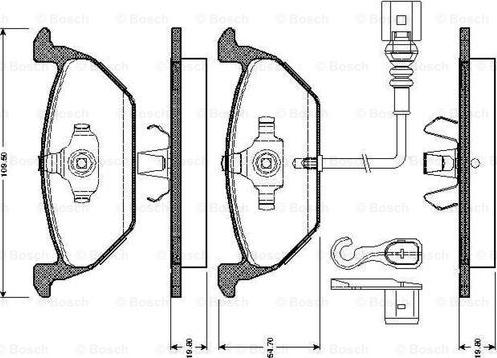 BOSCH 0 986 TB2 756 - Bremsbelagsatz, Scheibenbremse alexcarstop-ersatzteile.com