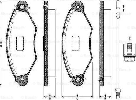 BOSCH 0 986 TB2 761 - Bremsbelagsatz, Scheibenbremse alexcarstop-ersatzteile.com