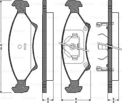 BOSCH 0 986 TB2 716 - Bremsbelagsatz, Scheibenbremse alexcarstop-ersatzteile.com