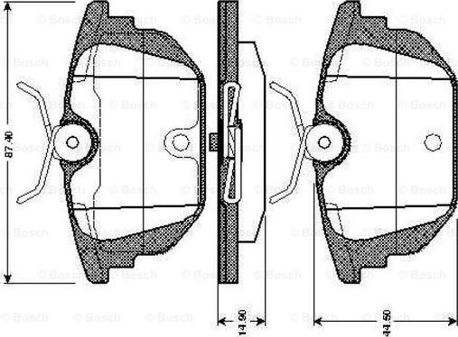 BOSCH 0 986 TB2 780 - Bremsbelagsatz, Scheibenbremse alexcarstop-ersatzteile.com