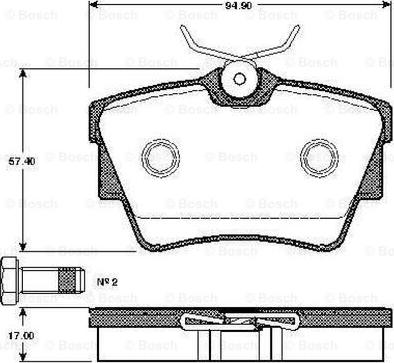 BOSCH 0 986 TB2 737 - Bremsbelagsatz, Scheibenbremse alexcarstop-ersatzteile.com