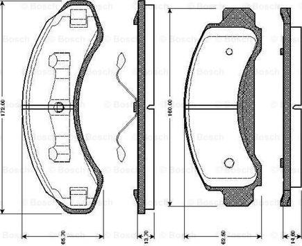 BOSCH 0 986 TB2 728 - Bremsbelagsatz, Scheibenbremse alexcarstop-ersatzteile.com