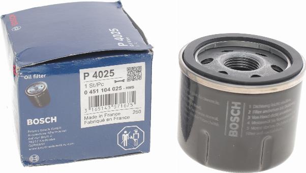 BOSCH 0 451 104 025 - Ölfilter alexcarstop-ersatzteile.com