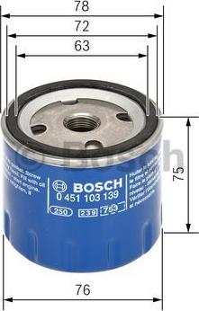 BOSCH 0 451 103 139 - Ölfilter alexcarstop-ersatzteile.com