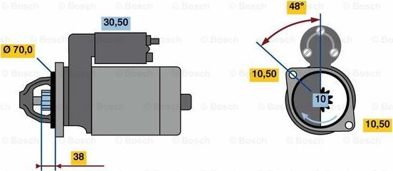 BOSCH 0 001 109 377 - Starter alexcarstop-ersatzteile.com