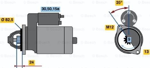 BOSCH 0 001 108 026 - Starter alexcarstop-ersatzteile.com