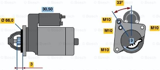 BOSCH 0 001 108 143 - Starter alexcarstop-ersatzteile.com