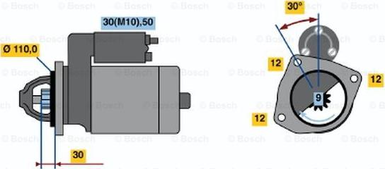 BOSCH 0 001 362 073 - Starter alexcarstop-ersatzteile.com