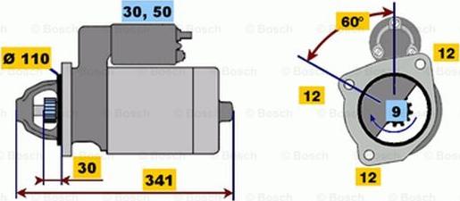 BOSCH 0 001 367 082 - Starter alexcarstop-ersatzteile.com