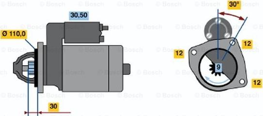 BOSCH 0 001 367 029 - Starter alexcarstop-ersatzteile.com