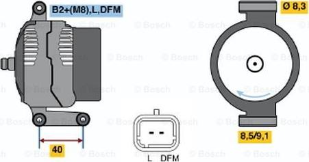 BOSCH 0 124 415 040 - Generator alexcarstop-ersatzteile.com