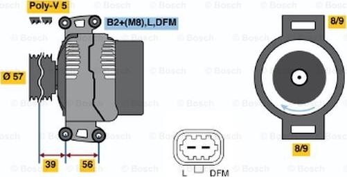 BOSCH 0 124 425 019 - Generator alexcarstop-ersatzteile.com