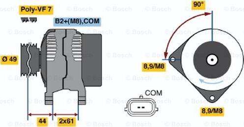 BOSCH 0 124 425 018 - Generator alexcarstop-ersatzteile.com