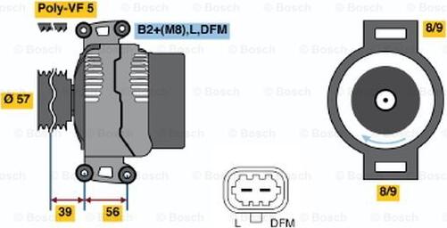 BOSCH 0 124 515 096 - Generator alexcarstop-ersatzteile.com